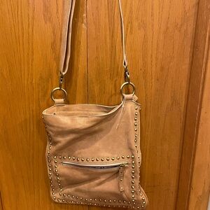 Sorial Beige Studded Crossbody Bag